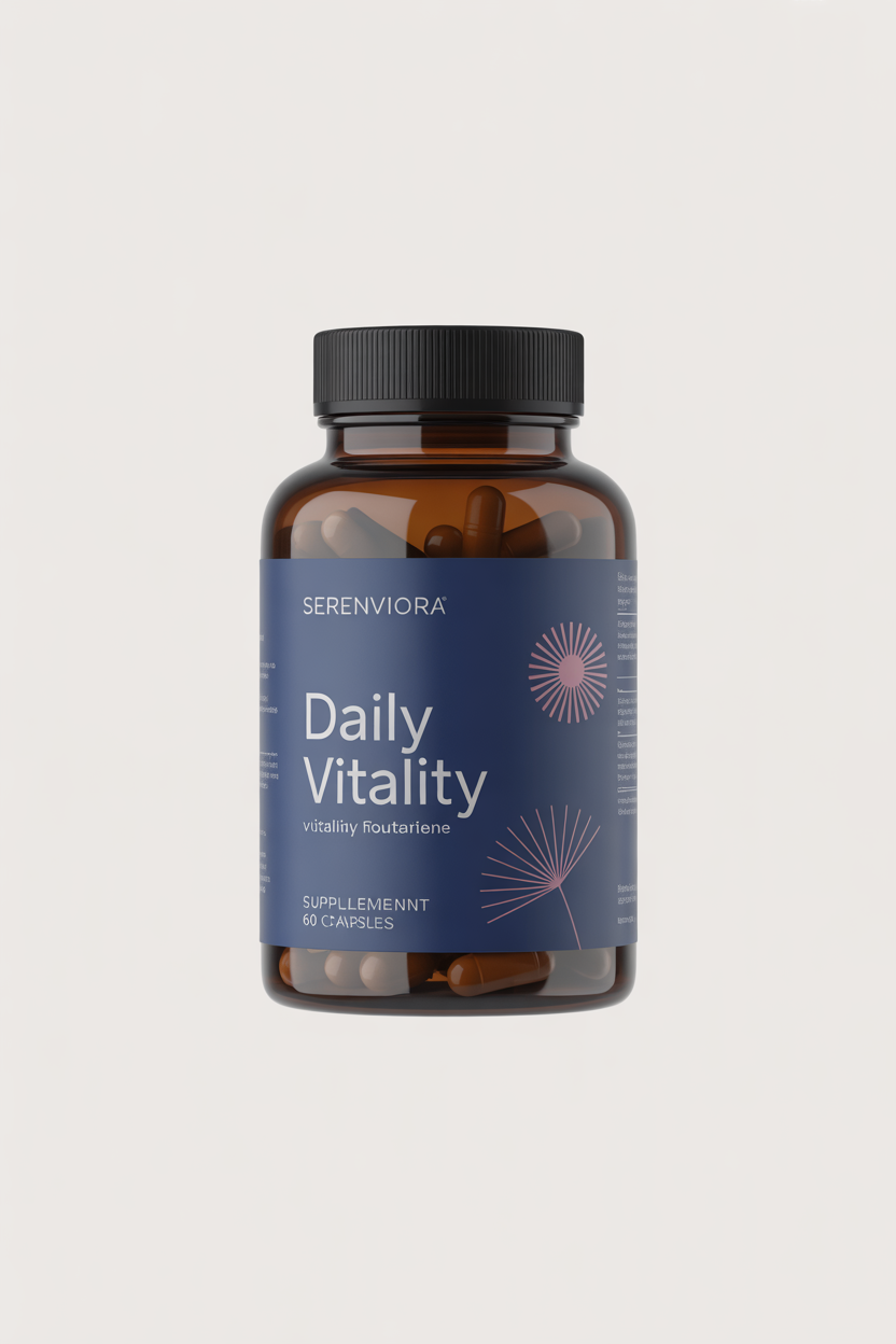 Serenviora bottle for daily vitality routine